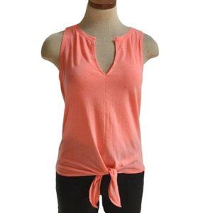 Victoria's Secret Sport Orange  Sleeveless front tie top, Size S